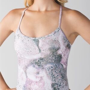 Lululemon Power Y Tank *Luon Fabric Sugar Crush Multi Athletic Shirt Yoga Top